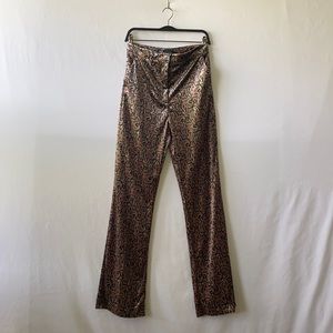 Mid rise paisley trousers